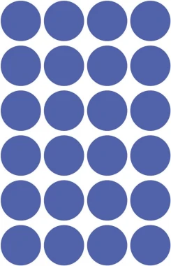 10x Etykiety usuwalne Avery Zweckform, okrągłe, średnica 18mm, 4 arkusze, 96 sztuk, niebieski