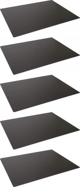 5x Podkład ochronny na biurko Durable, ozdobne krawędzie, 650x500mm, czarny
