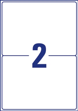 2x Etykiety wysyłkowe wodoodporne Avery Zweckform, 199,6x143,5mm, 25 arkuszy, biały