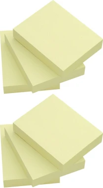 2x Karteczki samoprzylepne Q-Connect, 38x51mm, 3x100 karteczek, żółty pastelowy