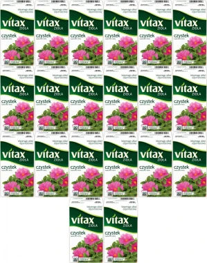 20x Herbata ziołowa w torebkach Vitax Zioła, czystek, 20 sztuk x 1.5g