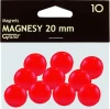 20x Magnesy Grand, 20mm, 10 sztuk, czerwony