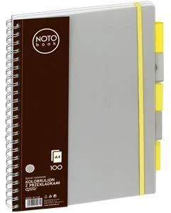 3x Kołonotatnik Grand NOTOBook, A4, w kratkę, 100 kartek, szary