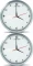2x Zegar ścienny Esperanza Detroit, 30cm, tarcza kolor biały, obudowa kolor biały