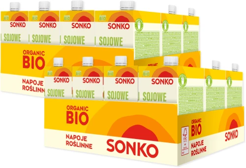 24x Napój sojowy Sonko Organic BIO, bez laktozy, 500ml