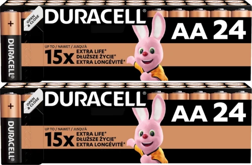 2x Bateria alkaliczna Duracell,  AA, 24 sztuki