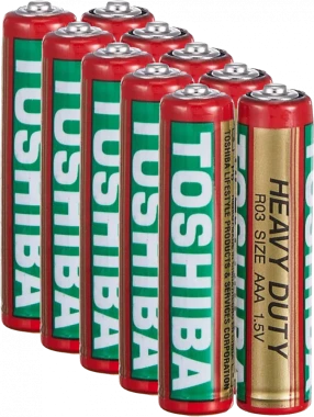 5x Bateria cynkowo-węglowa Toshiba Heavy Duty, AAA/LR3, 2 sztuki