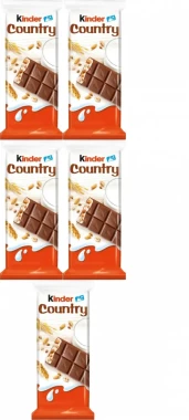 5x Batonik Ferrero Kinder Country, mleczny, 23.5g