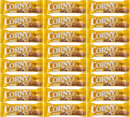 24x Baton zbożowy Corny Big z mleczną czekoladą i bananami, 50g