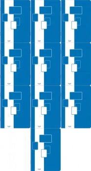 10x Zeszyt w kratkę Bantex Budget, A5, 32 kartki, biało-niebieski