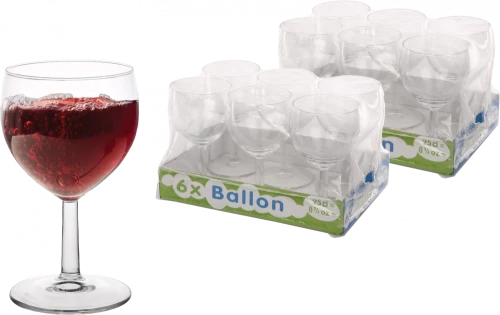 2x Kieliszki do czerwonego wina Altom Design Ballon, 250ml, szkło, komplet 6 sztuk, przezroczysty