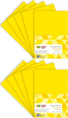 2x Arkusze piankowe Happy Color, A4, 5 arkuszy, żółty