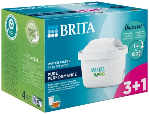 3x Wkład filtrujący Brita Maxtra Pro Pure Performance, 3 sztuki + 1 gratis