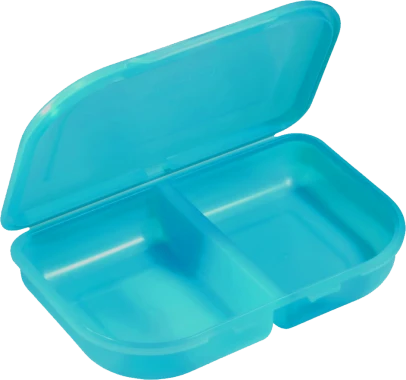 2x Lunchbox Herlitz, 2 komory, 23x15.5x4cm, turkusowy