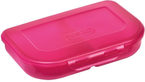 2x Lunchbox Herlitz, 2 komory, 23x15.5x4cm, różowy