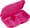 6x Lunchbox Herlitz, 2 komory, 23x15.5x4cm, różowy