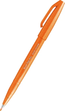 2x Pisak pędzelkowy do kaligrafii Pentel Brush Sign Pen SES15C, 2.07mm, pomarańczowy