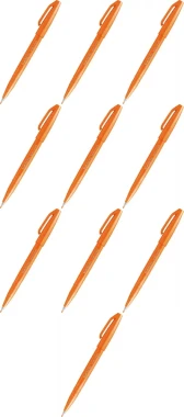 10x Pisak pędzelkowy do kaligrafii Pentel Brush Sign Pen SES15C, 2.07mm, pomarańczowy
