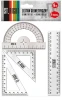 3x Zestaw geometryczny St.Right, 4 elementy, trasparentny