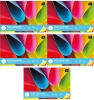 5x Blok techniczny kolorowy Interdruk, A5, 20 kartek, mix kolorów