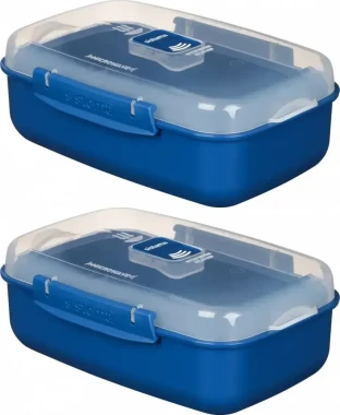 2x Lunchbox brytfanka Sistema Microwave, 1.25l, mix kolorów