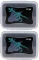 2x Lunchbox Strigo Dinozaur, 16.5x12x6.5cm, transparentny/czarny