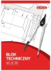 3x Blok techniczny Herlitz, A4, 10 kartek, biały