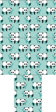 5x Okładka na dokumenty ucznia Biurfol Panda, pionowa, wielokolorowy