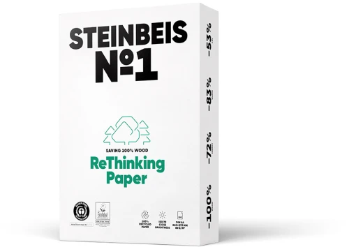 10x Papier ksero ekologiczny Steinbeis No.1, A4, 80g/m2, 500 arkuszy, biały