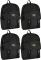 4x Plecak szkolny Starpak Just Black, jednokomorowy, 22l, 42x30x14cm, czarny