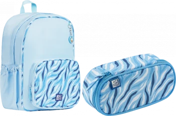 Zestaw: Plecak szkolny + Piórnik Oxford Kids, niebieski