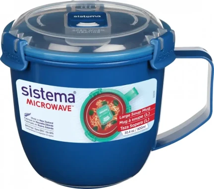 6x Kubek na zupę Sistema Microwave, 900ml, mix kolorów