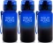 3x Bidon Astra Aqua Pure, tritan, 400ml, niebiesko-czarny