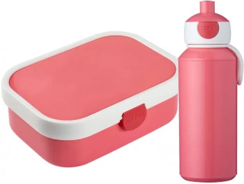 Zestaw: Lunchbox Mepal Campus, 750ml + Bidon Mepal Pop-up Campus, 400ml, różowy