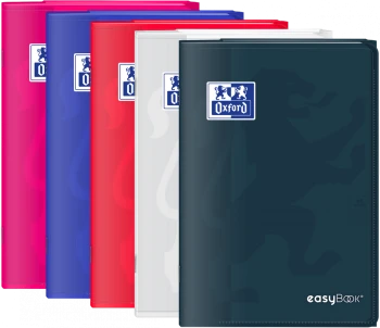 5x Zeszyt w kratkę Oxford easyBook, B5, 60 kartek, mix kolorów