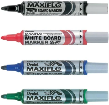 Marker suchościeralny Pentel Maxiflo MWL5M, z tłoczkiem, okrągła, 6mm