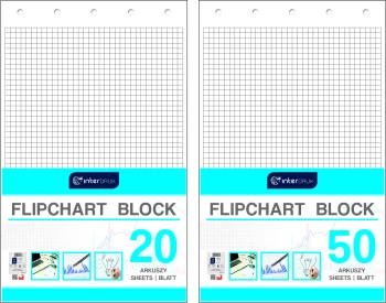 Blok do flipchartów Interdruk, 100x64cm, w kratkę