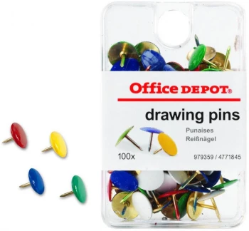 Pinezki Office Depot, 100 sztuk