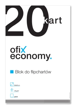 Blok do flipchartów Ofix Economy, 65x98cm, 20 kart