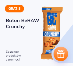 <h3>Jak to działa?</h3><p>Przy zakupie dowolnych produkt&oacute;w z promocji<strong> za 5zł netto</strong> otrzymasz Baton BeRAW Crunchy<strong> Peanuts &amp; Caramel </strong>za 1 gr.</p><h6>Warunki promocji dostępne<a href="/warunki-promocji"> tutaj</a></h6>