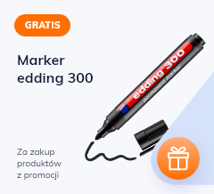 <h3><strong>Jak to działa?</strong></h3><p><br />Przy zakupie 4 szt dowolnych produkt&oacute;w z promocji a otrzymasz marker edding 300<a title="Zakreślacz edding 7 mini, ścięta, 3mm, 4 sztuki, mix kolor&oacute;w pastelowych"><strong> </strong></a>za 1 grosz!</p><h6>Warunki promocji dostępne<a href="/warunki-promocji"> tutaj</a></h6>